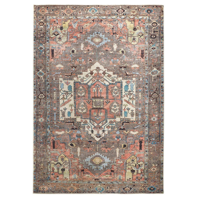 Feizy Percy 39AJF Rug in Pink / Gray