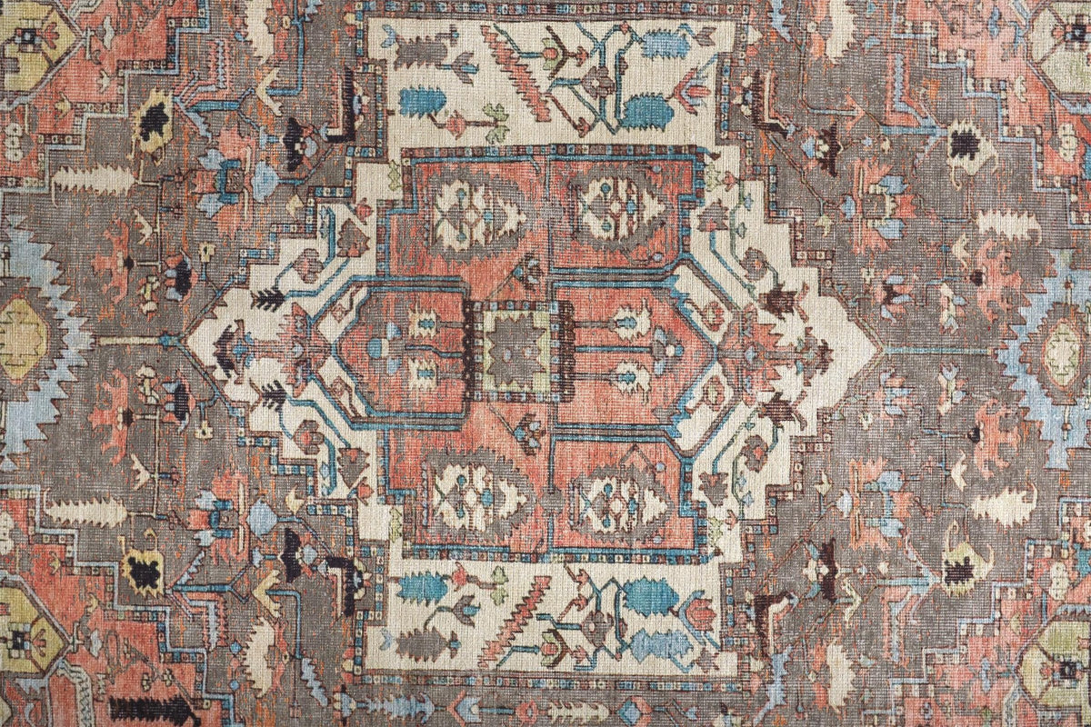 Feizy Percy 39AJF Rug in Pink / Gray