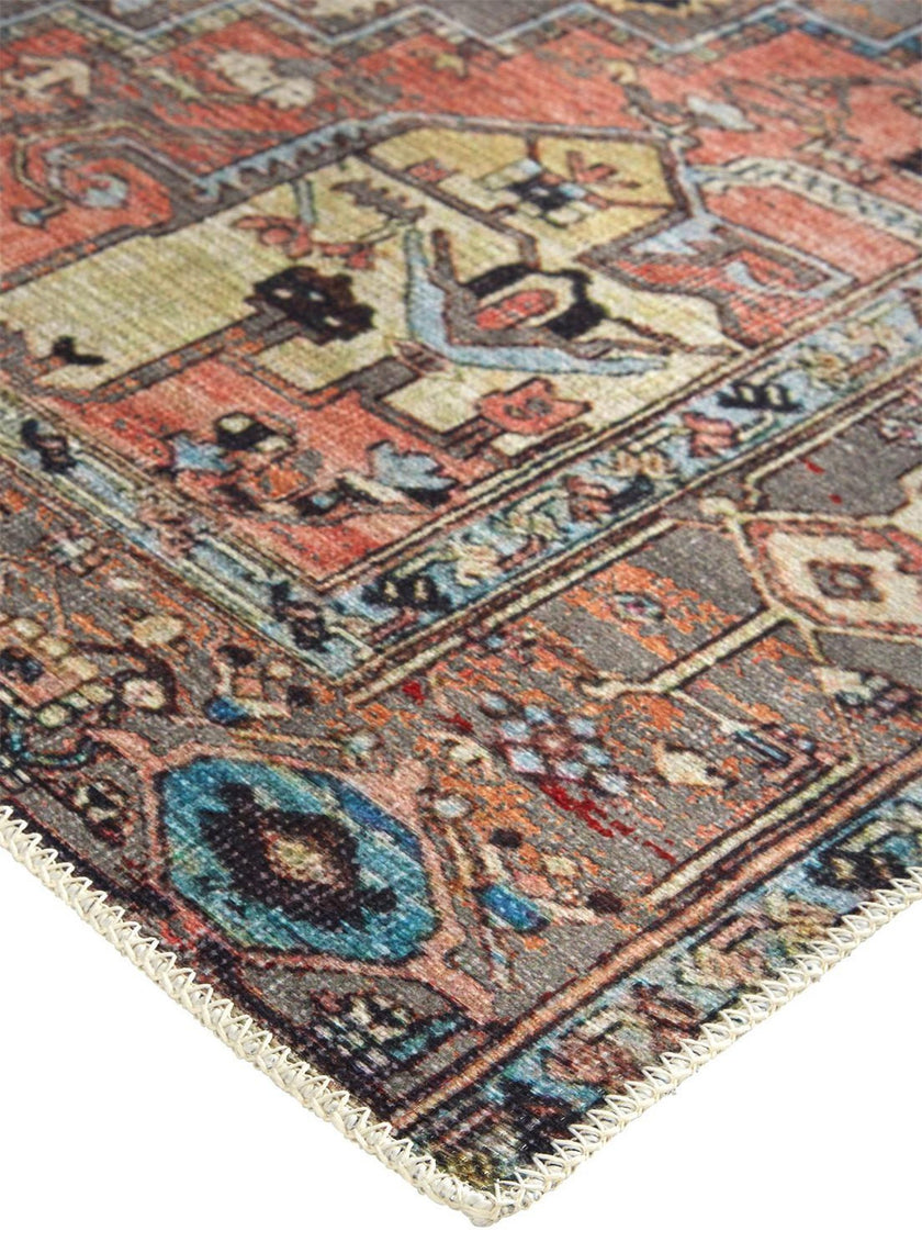 Feizy Percy 39AJF Rug in Pink / Gray