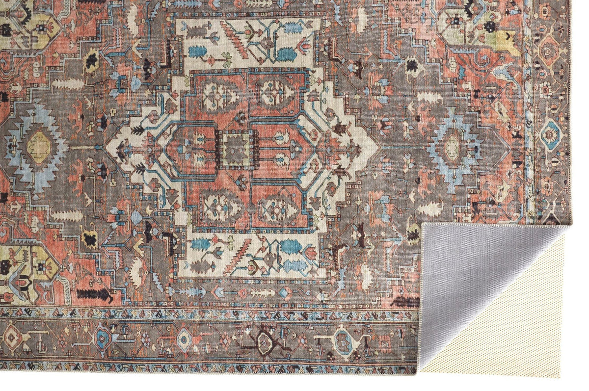 Feizy Percy 39AJF Rug in Pink / Gray