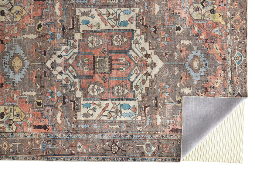 Feizy Percy 39AJF Rug in Pink / Gray