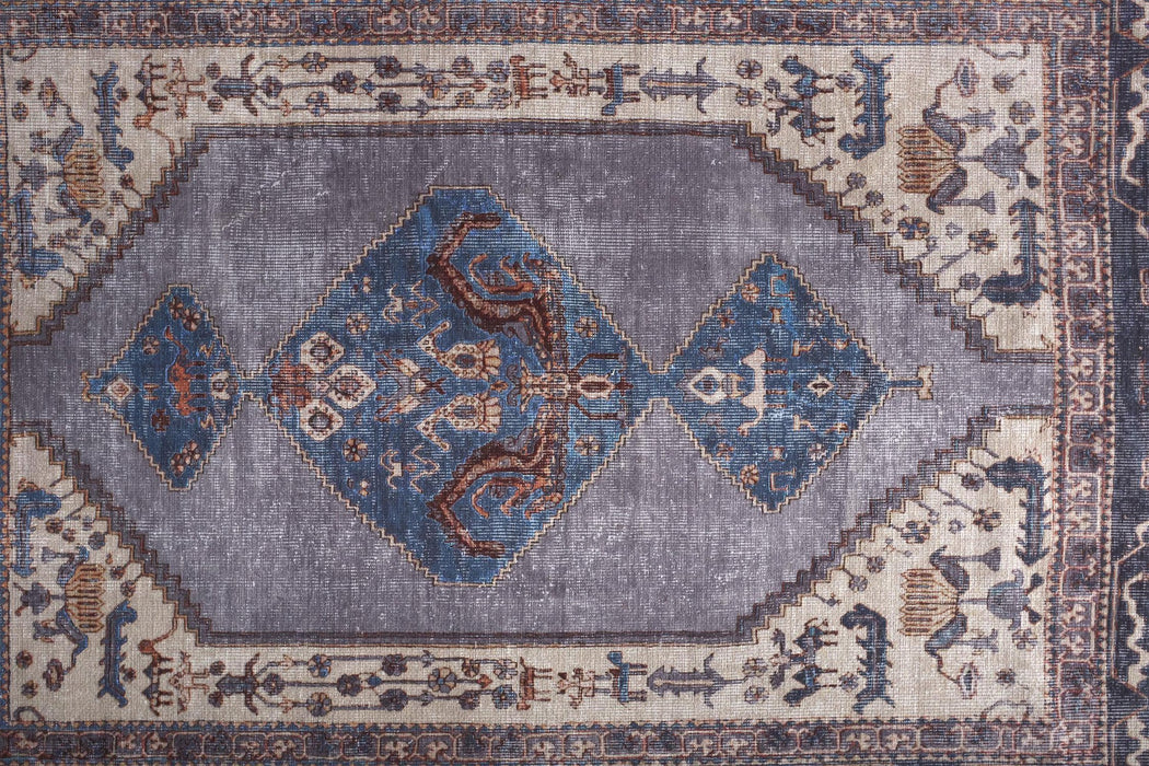 Feizy Percy 39AKF Rug in Blue / Brown