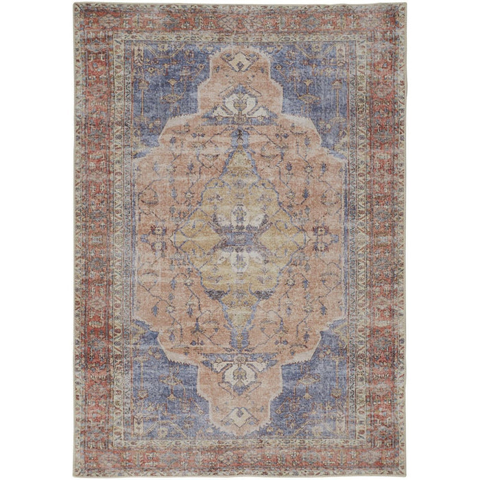 Feizy Percy 39APF Rug in Rust / Blue
