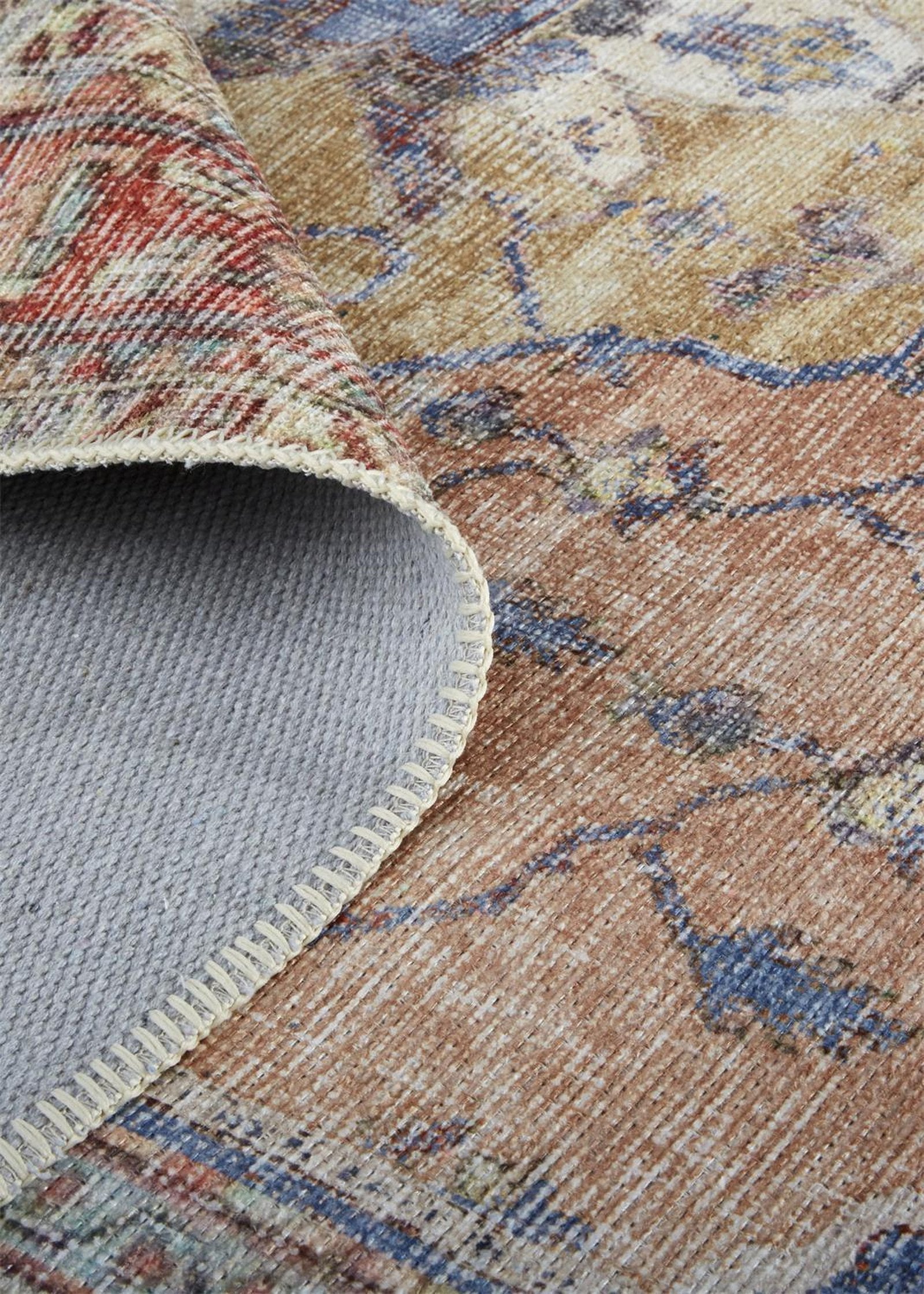 Feizy Percy 39APF Rug in Rust / Blue