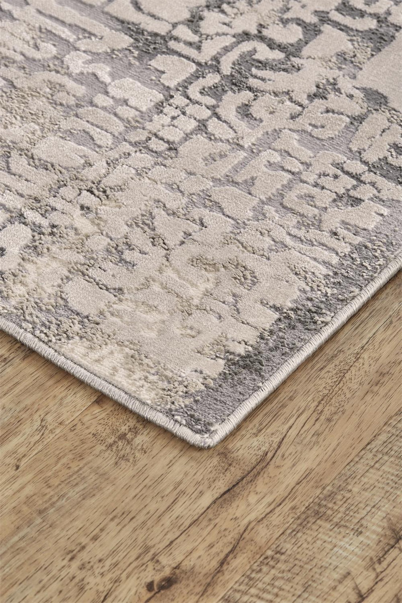 Feizy Prasad 3683F Rug in Gray