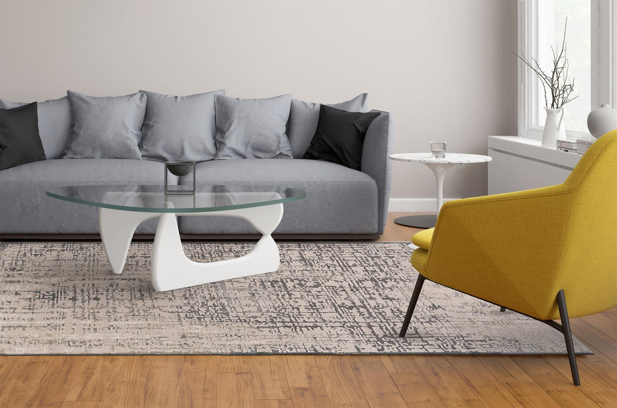 Feizy Prasad 3683F Rug in Gray