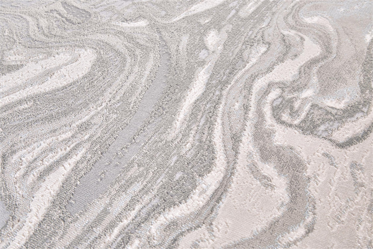 Feizy Prasad 3894F Rug in Light Gray