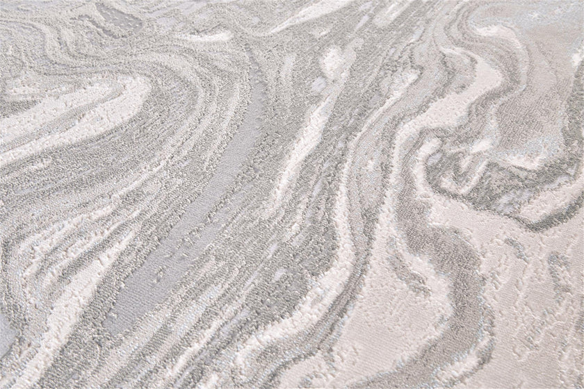 Feizy Prasad 3894F Rug in Light Gray
