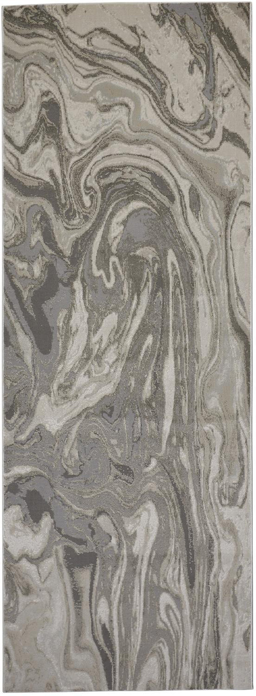 Feizy Prasad 3894F Rug in Light Gray
