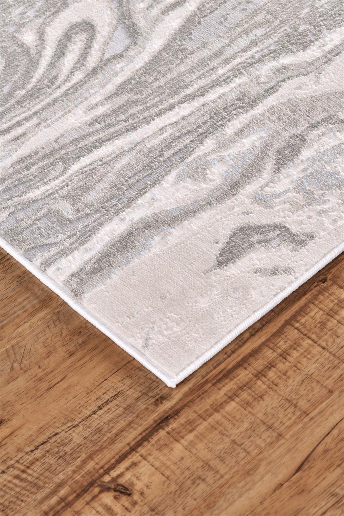 Feizy Prasad 3894F Rug in Light Gray
