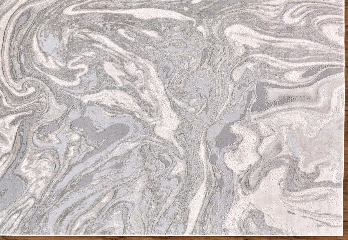 Feizy Prasad 3894F Rug in Light Gray