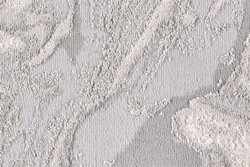 Feizy Prasad 3894F Rug in Light Gray