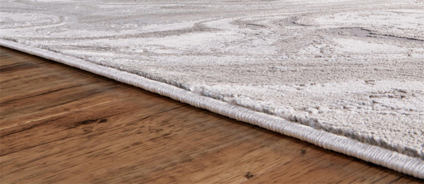 Feizy Prasad 3894F Rug in Light Gray