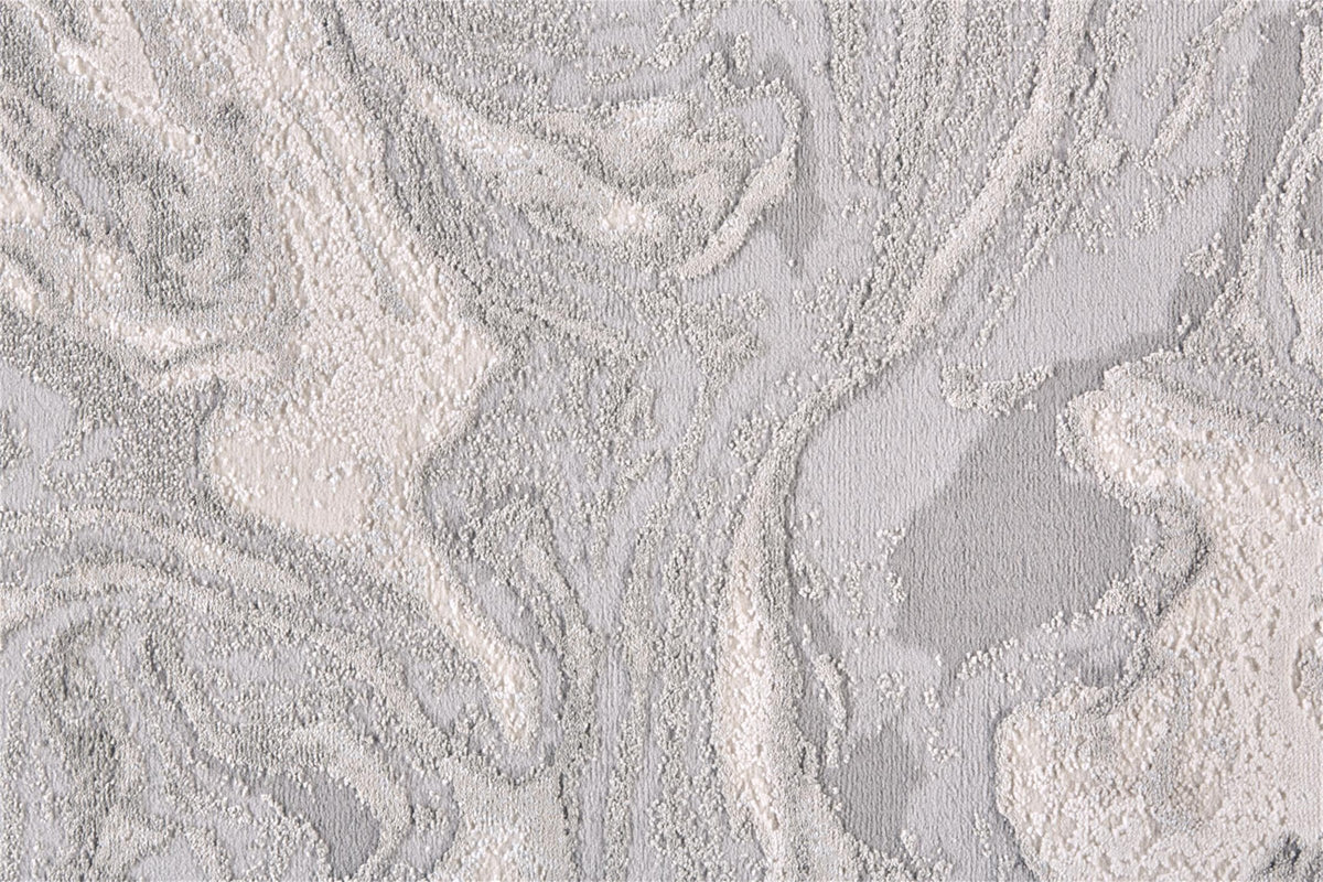 Feizy Prasad 3894F Rug in Light Gray