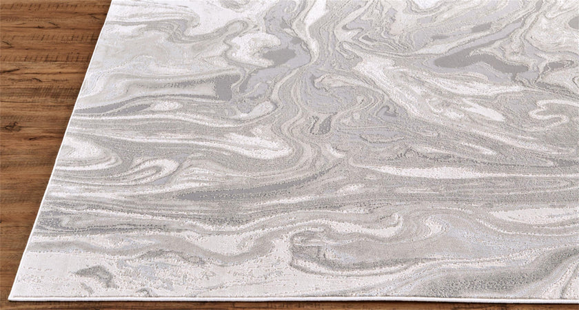 Feizy Prasad 3894F Rug in Light Gray