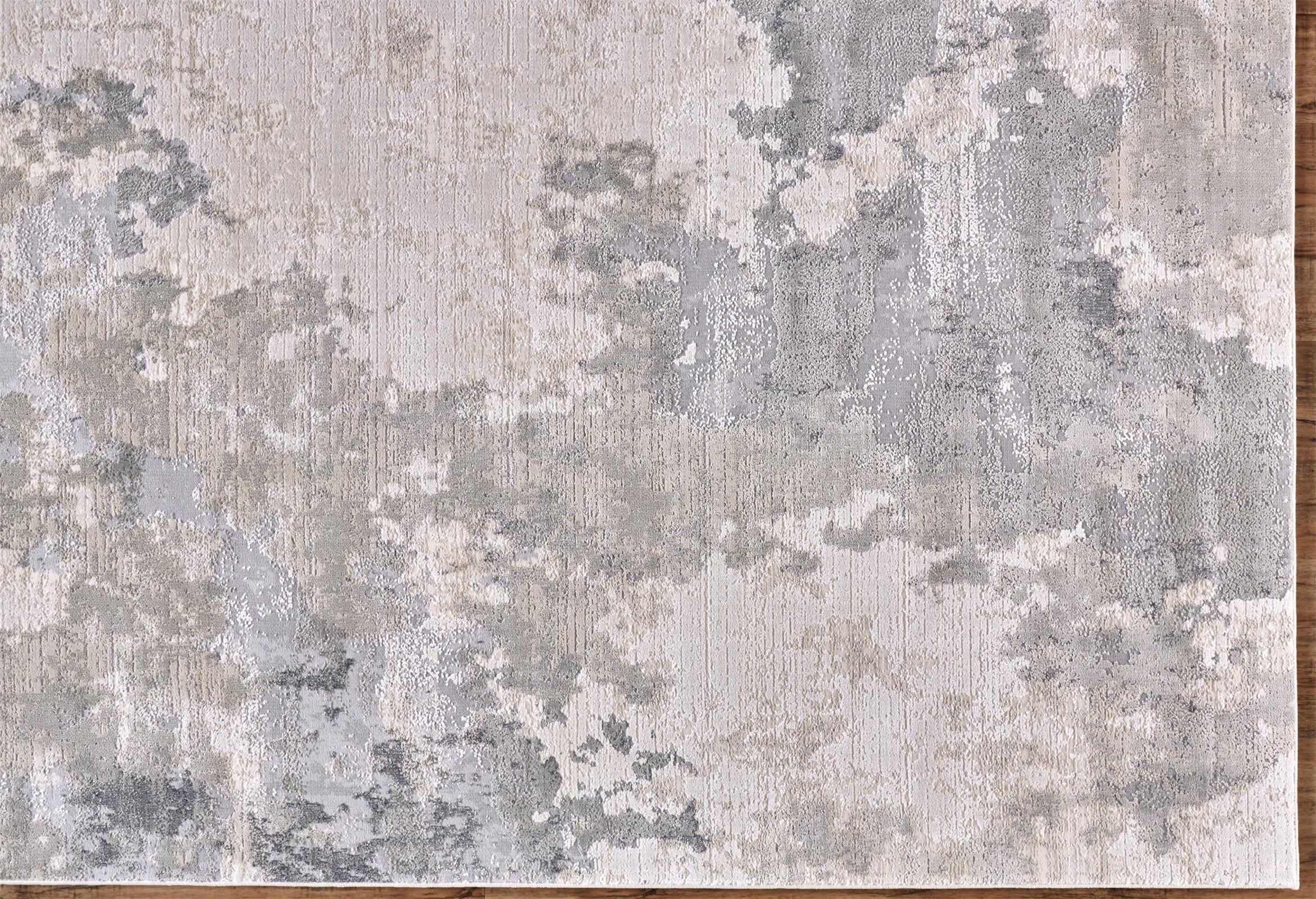 Feizy Prasad 3970F Rug in Gray