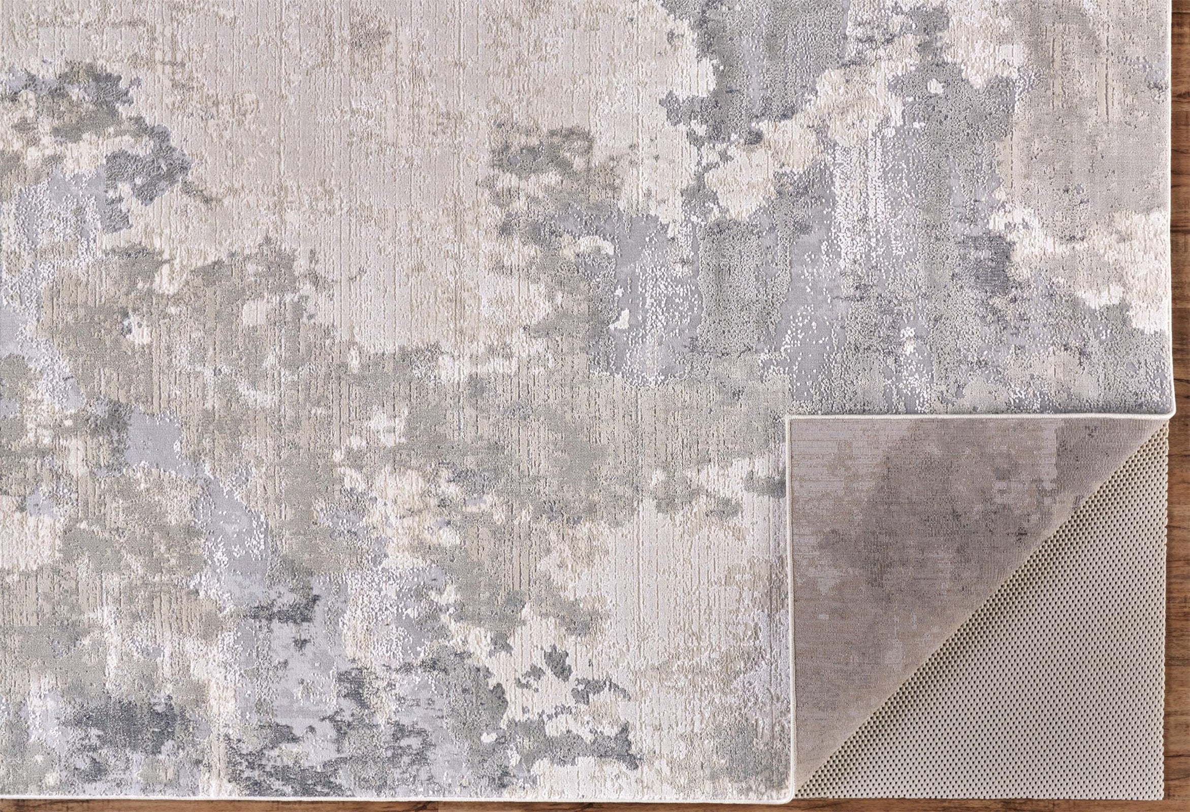 Feizy Prasad 3970F Rug in Gray