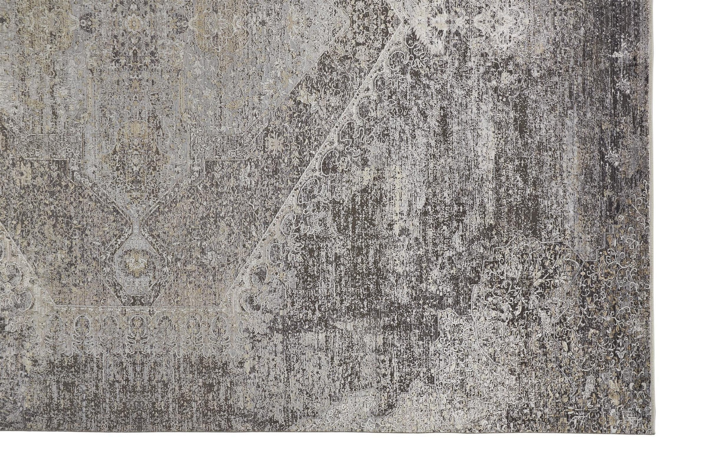 Feizy Sarrant 3963F Rug in Smoke