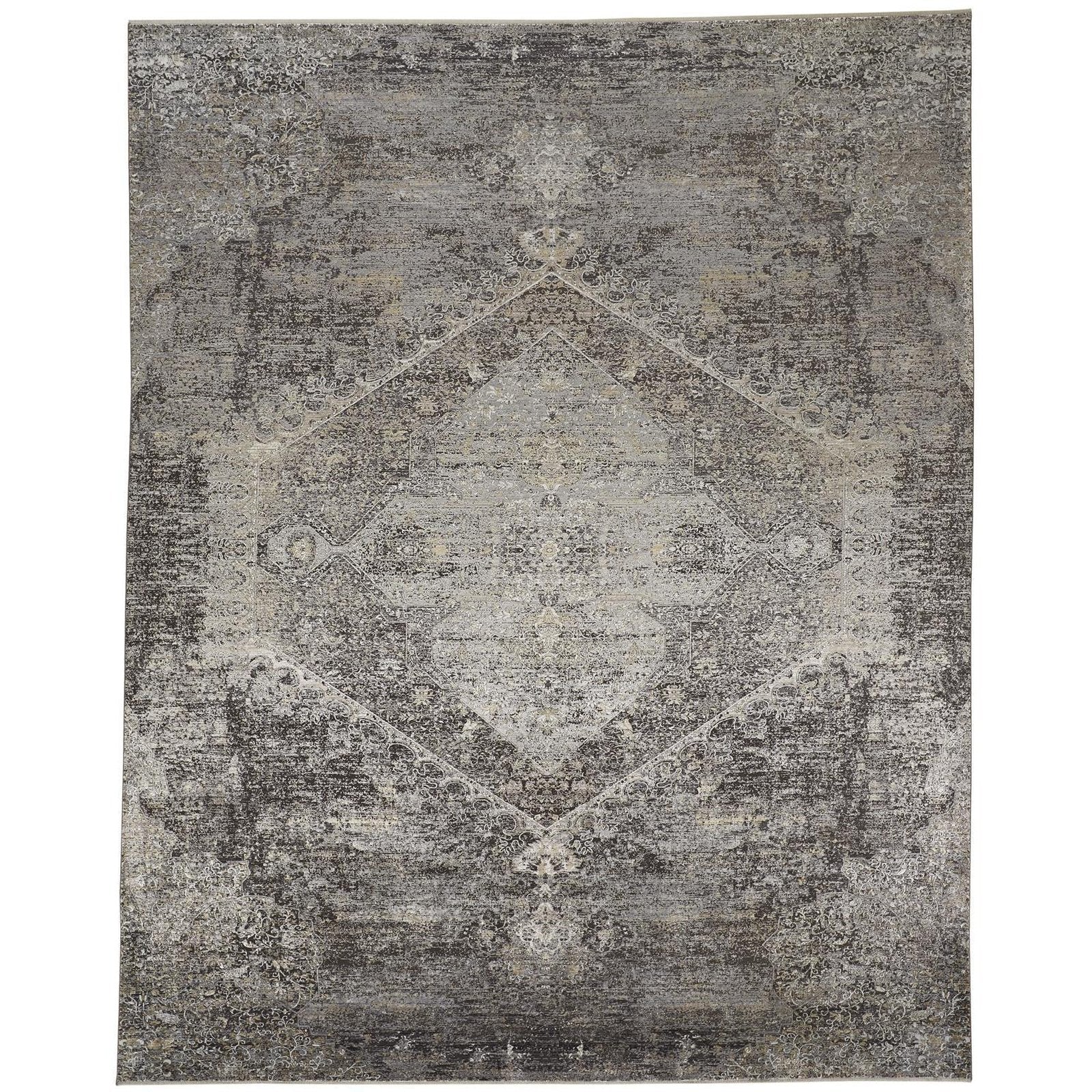 Feizy Sarrant 3963F Rug in Smoke