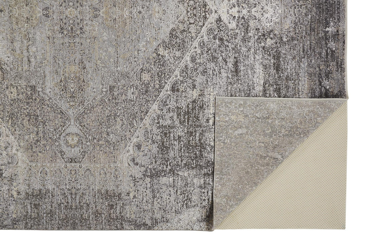 Feizy Sarrant 3963F Rug in Smoke