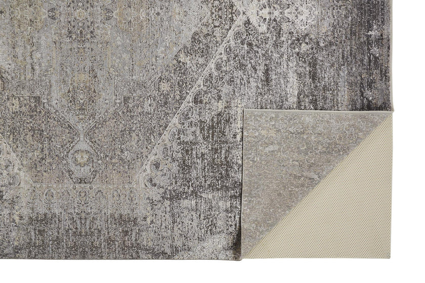 Feizy Sarrant 3963F Rug in Smoke