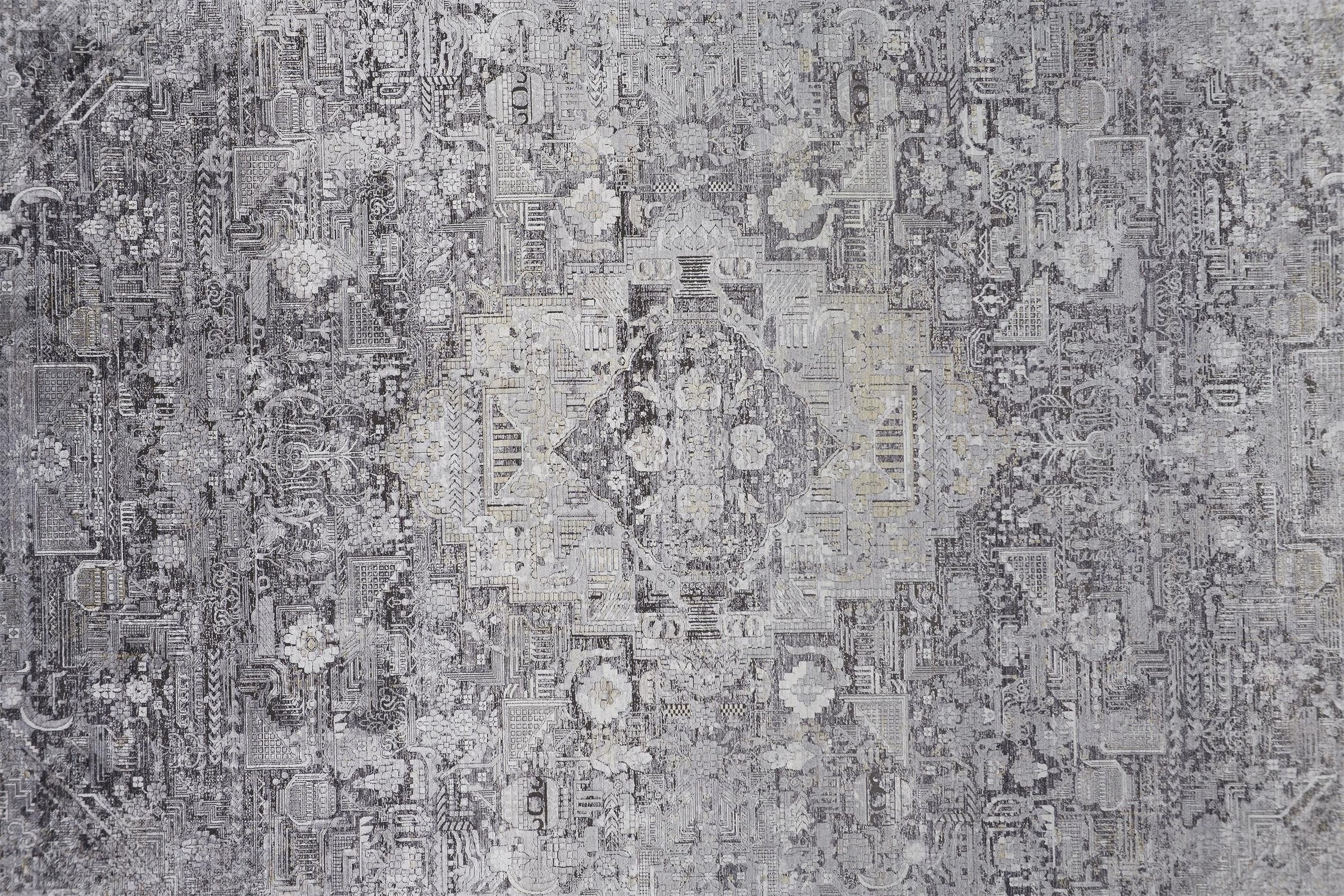 Feizy Sarrant 3966F Rug in Gray