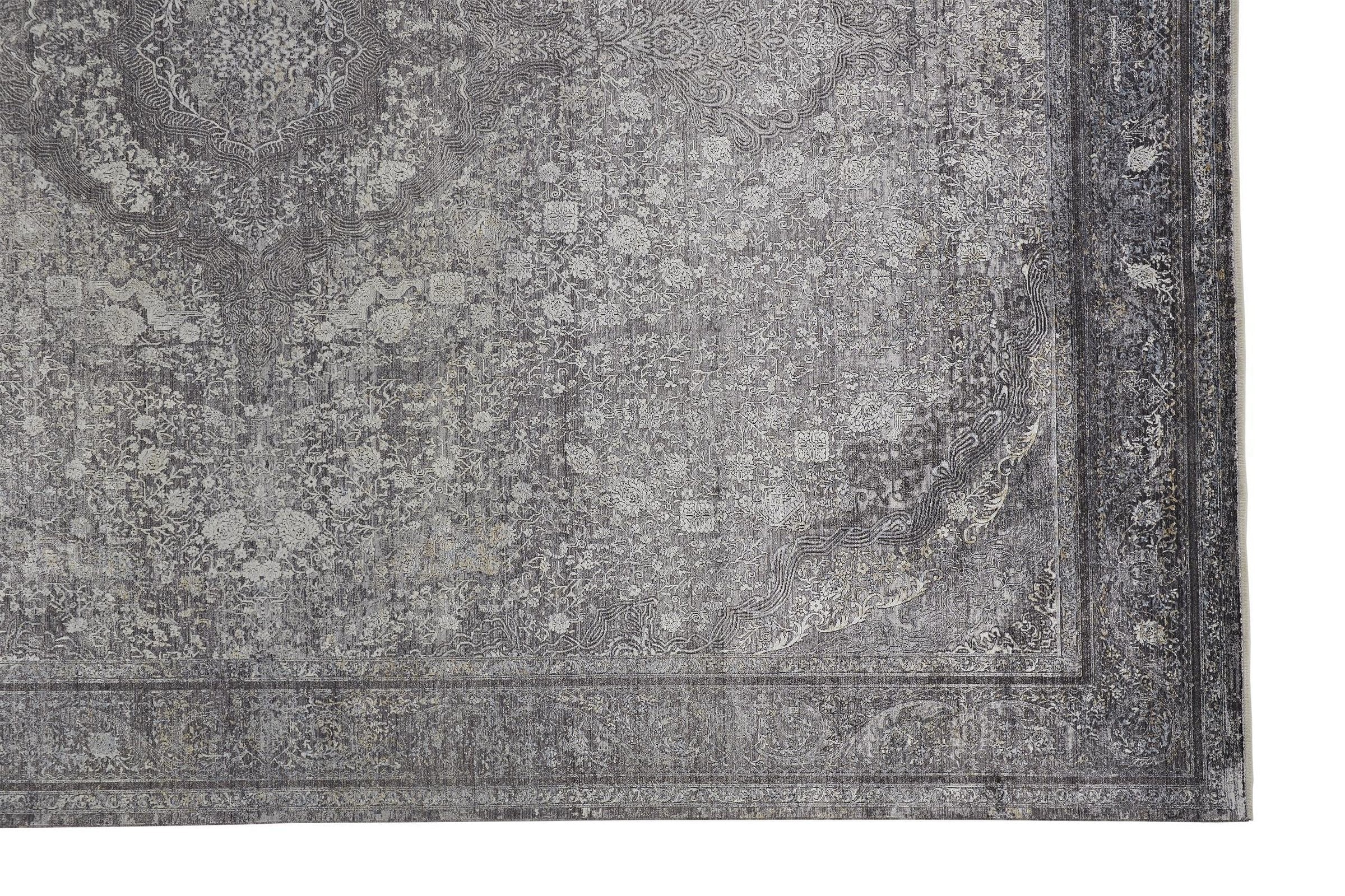 Feizy Sarrant 3967F Rug in Charcoal