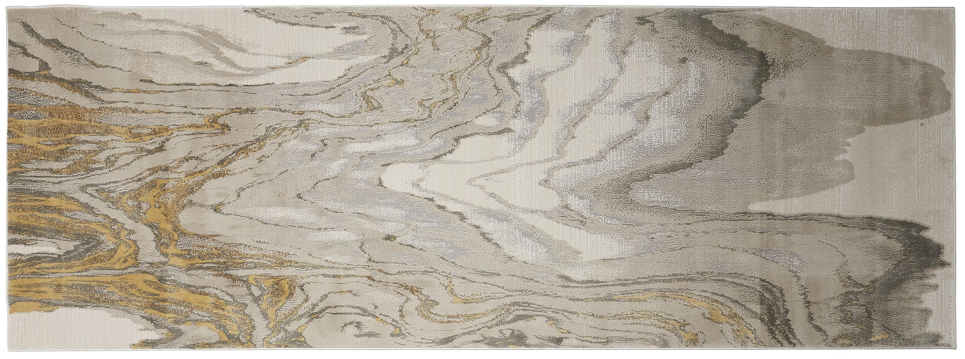 Feizy Waldor 3602F Rug in Gold / Ivory