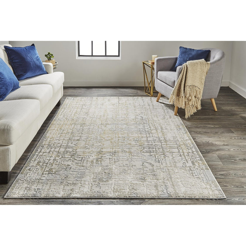 Feizy Waldor 3683F Rug in Ivory / Beige