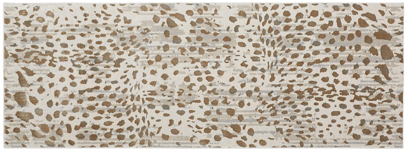 Feizy Waldor 3837F Rug in Brown / Ivory