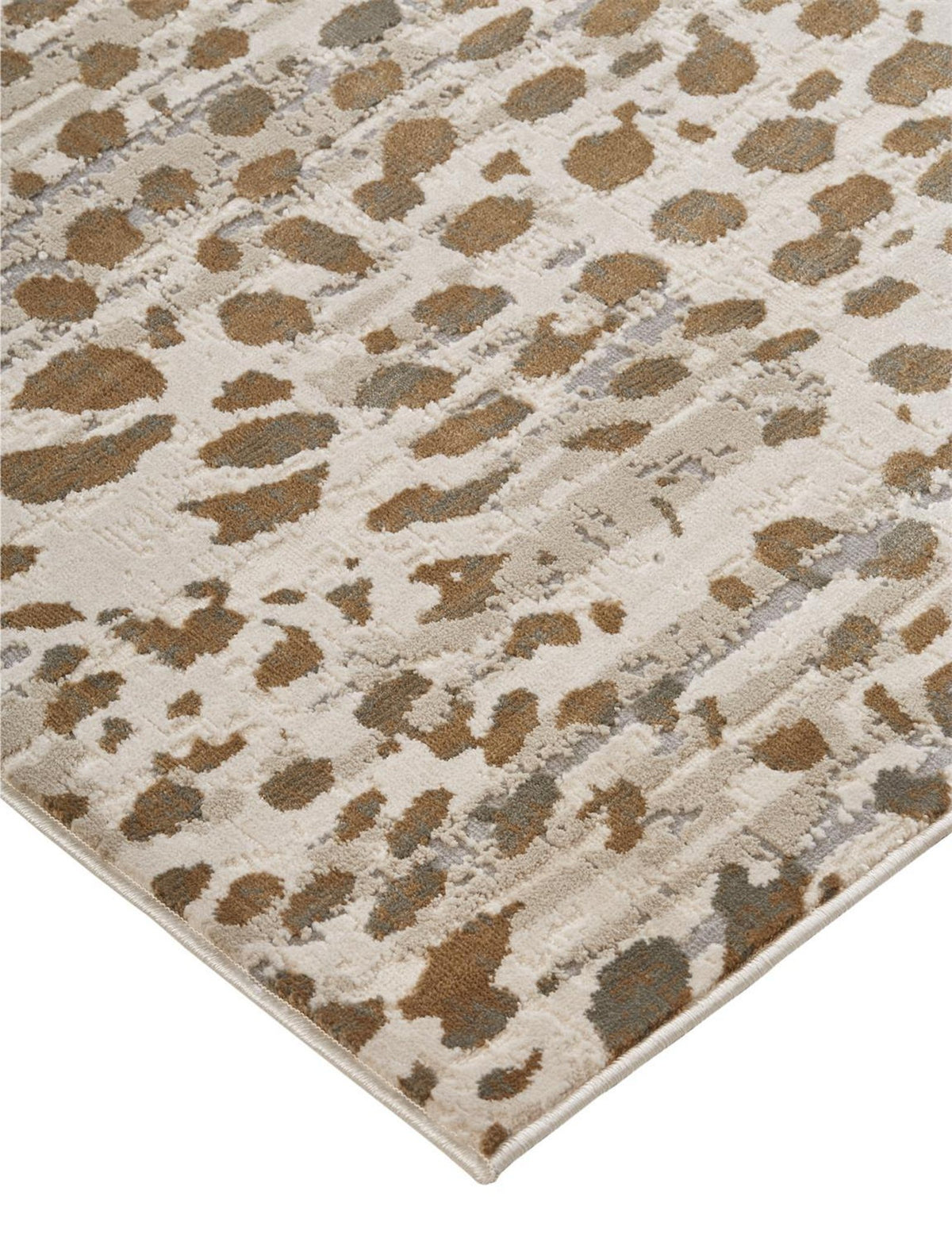 Feizy Waldor 3837F Rug in Brown / Ivory