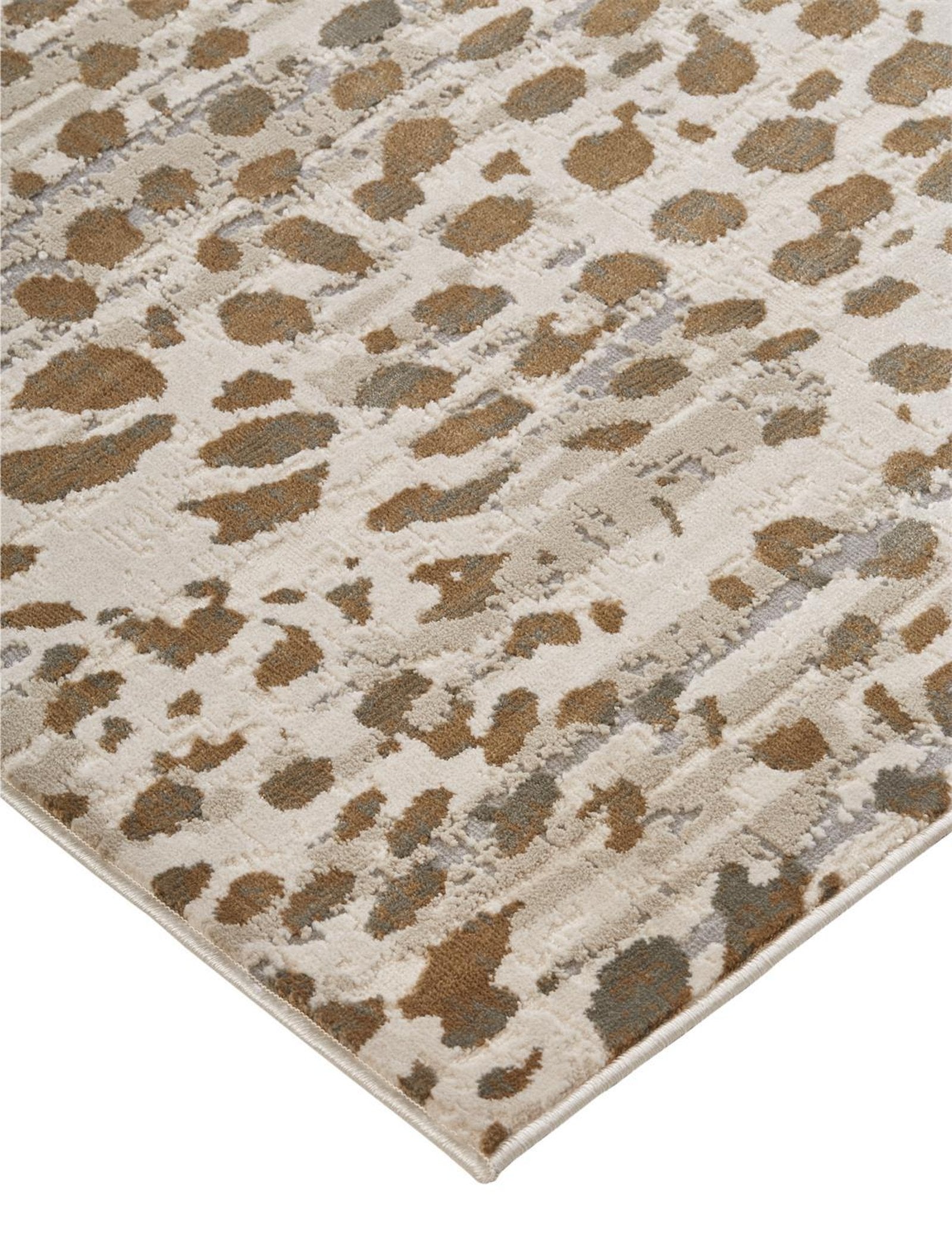 Feizy Waldor 3837F Rug in Brown / Ivory