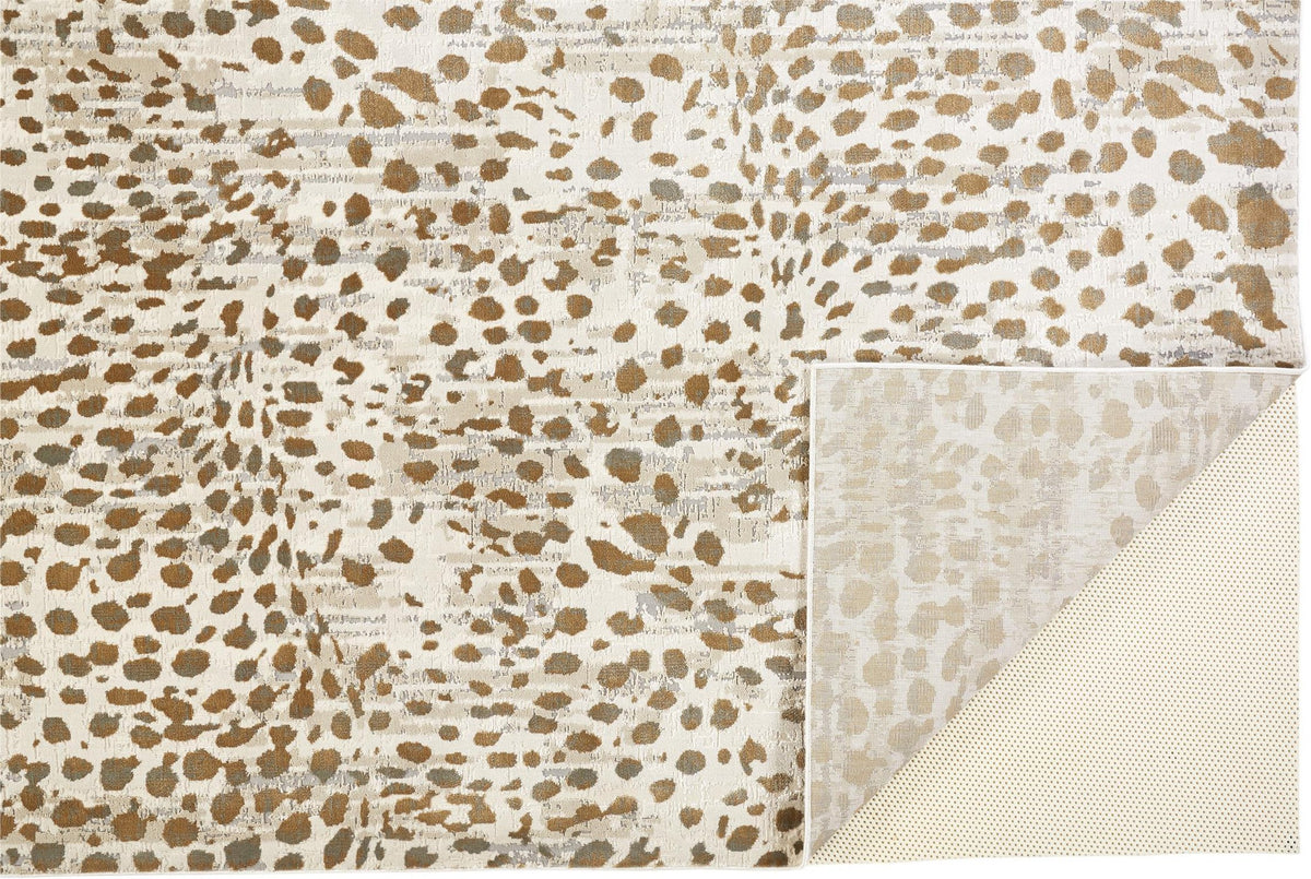 Feizy Waldor 3837F Rug in Brown / Ivory
