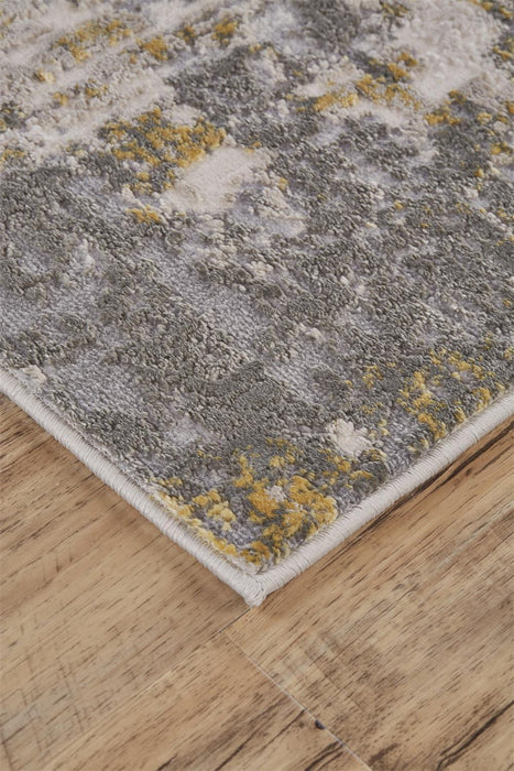 Feizy Waldor 3969F Rug in Gold/Sterling
