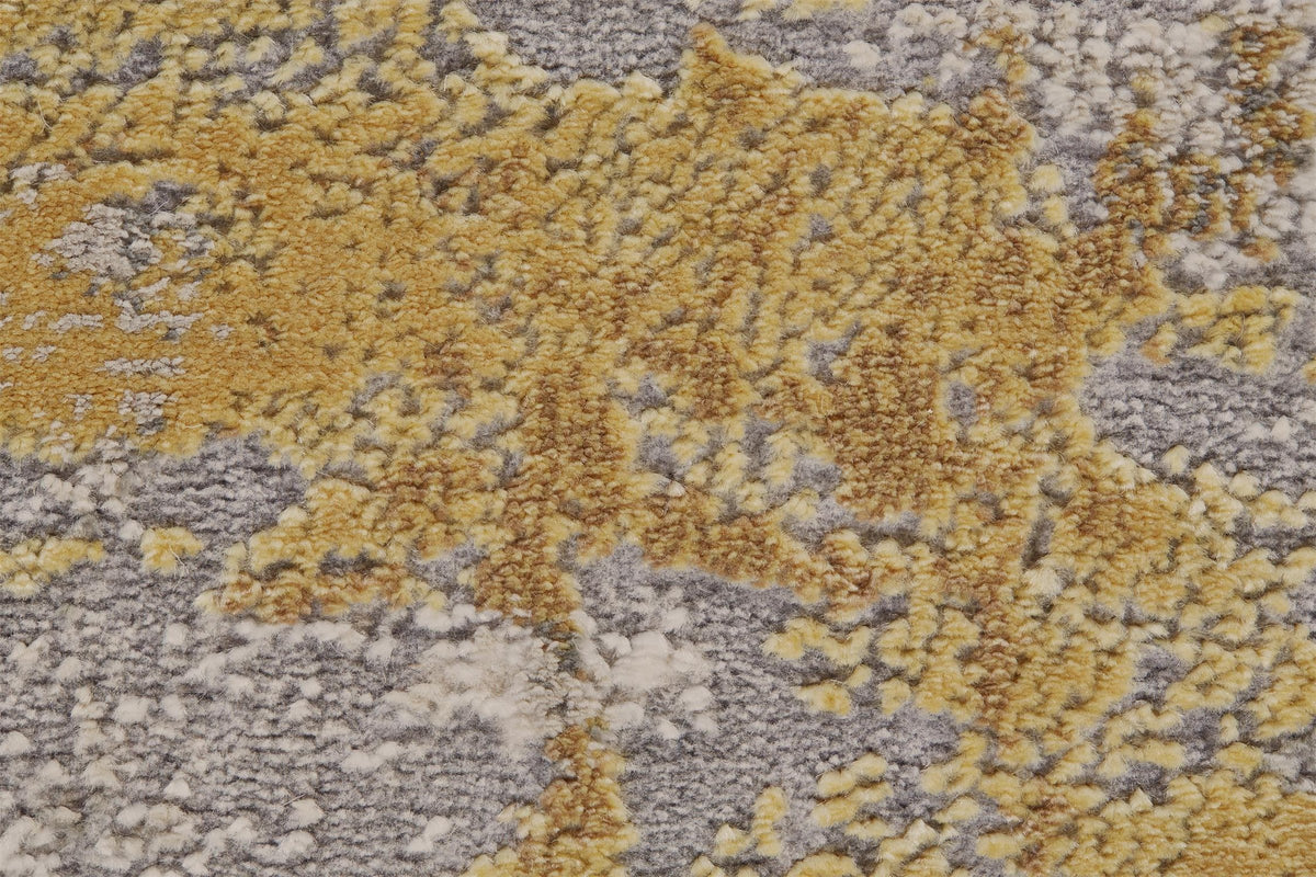 Feizy Waldor 3970F Rug in Gold/Birch