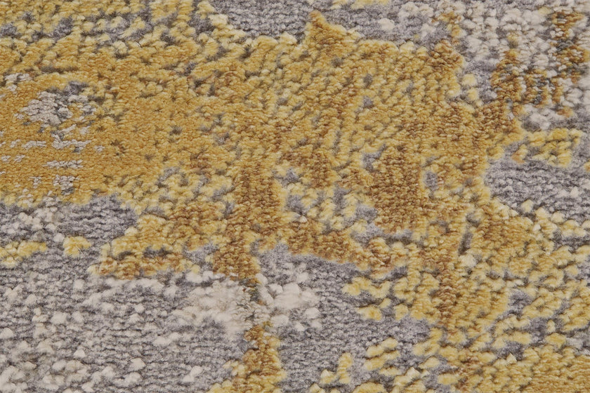 Feizy Waldor 3970F Rug in Gold/Birch