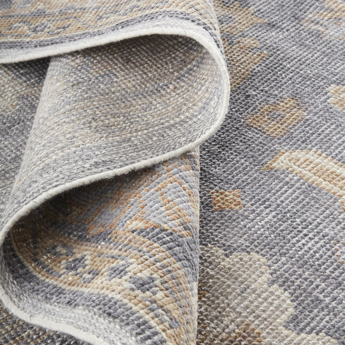 Feizy Wendover 6842F Rug in Blue / Tan
