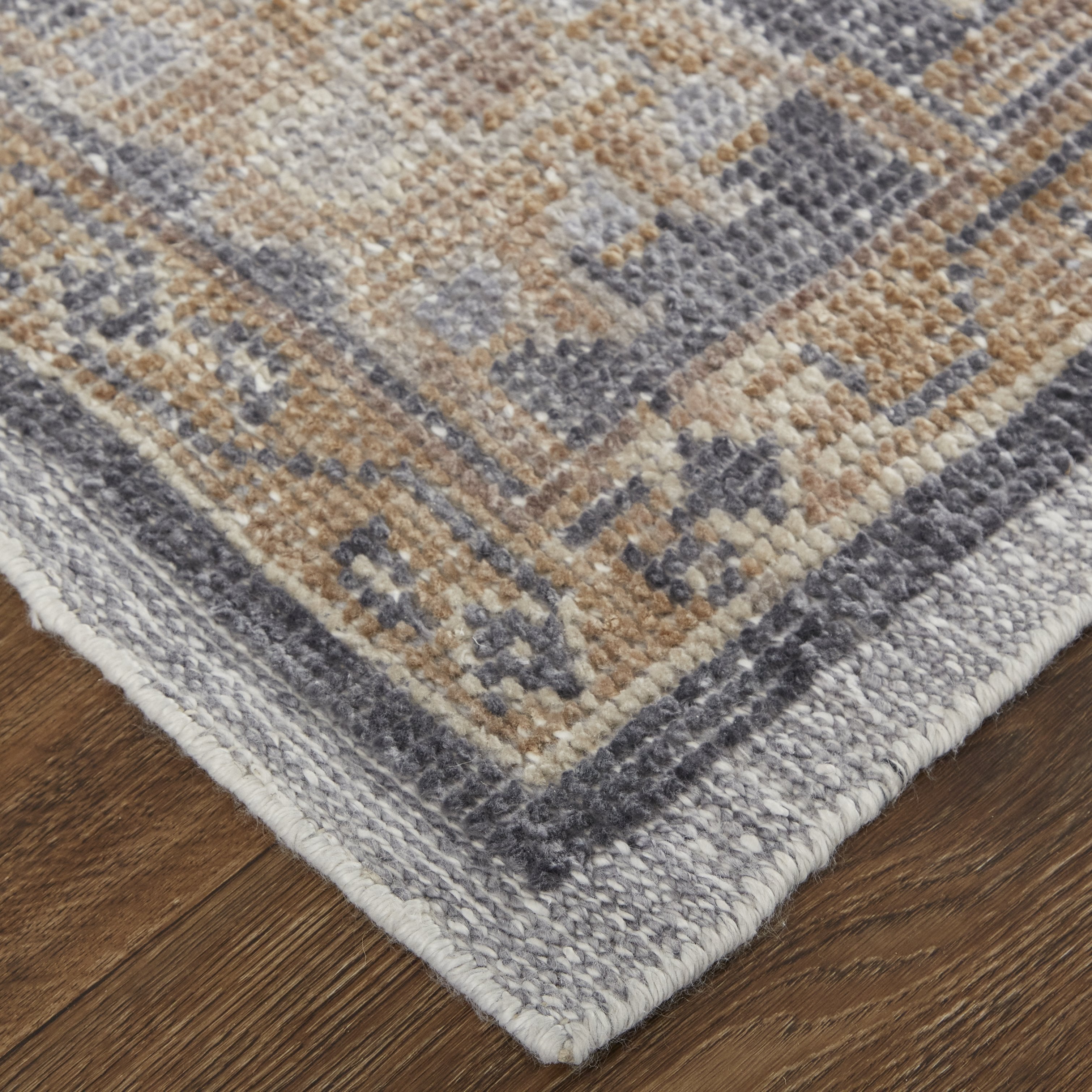 Feizy Wendover 6842F Rug in Blue / Tan