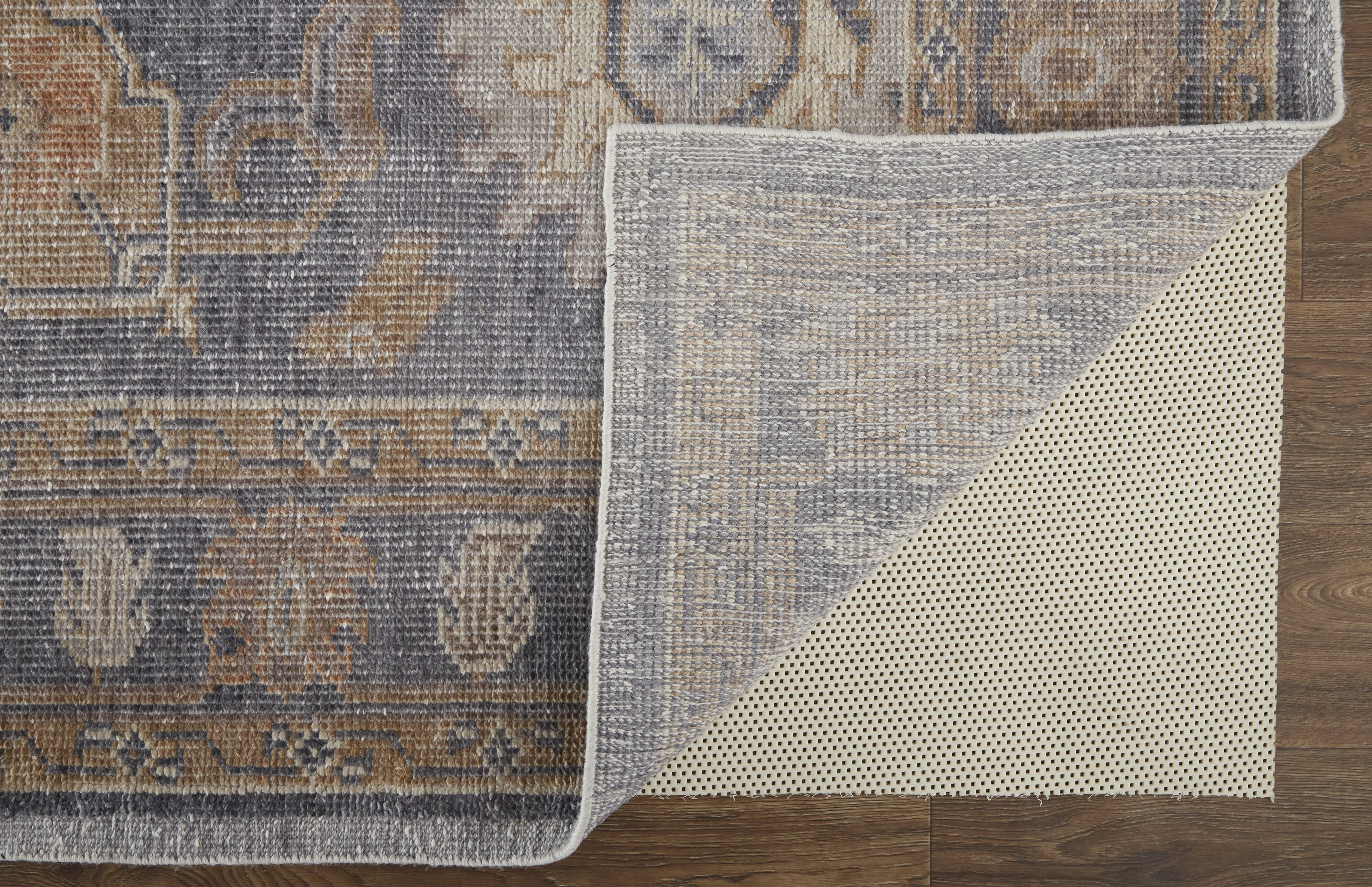 Feizy Wendover 6842F Rug in Blue / Tan