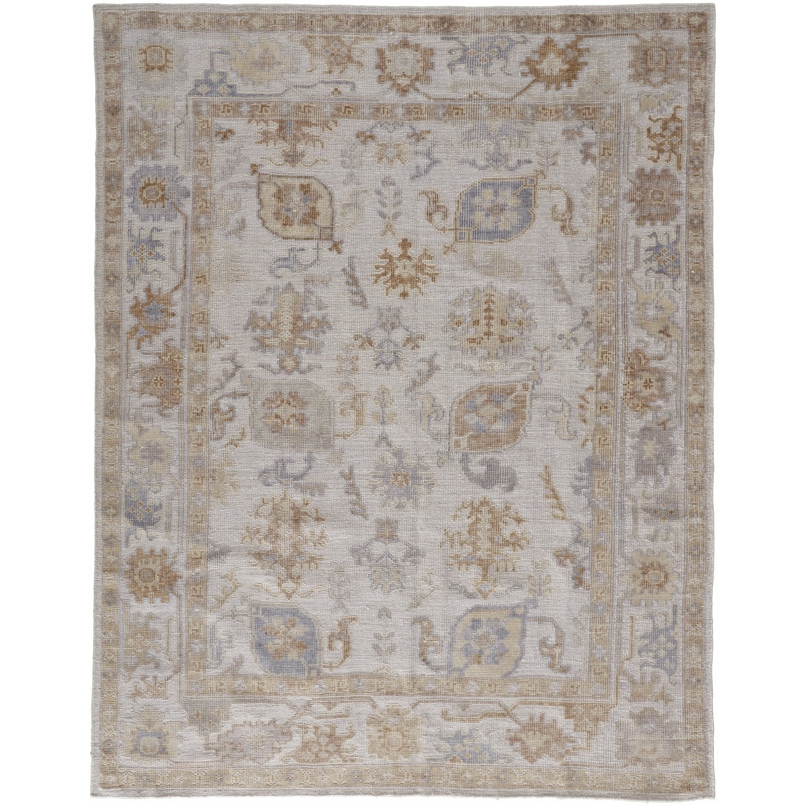 Feizy Wendover 6846F Rug in Gray / Ivory