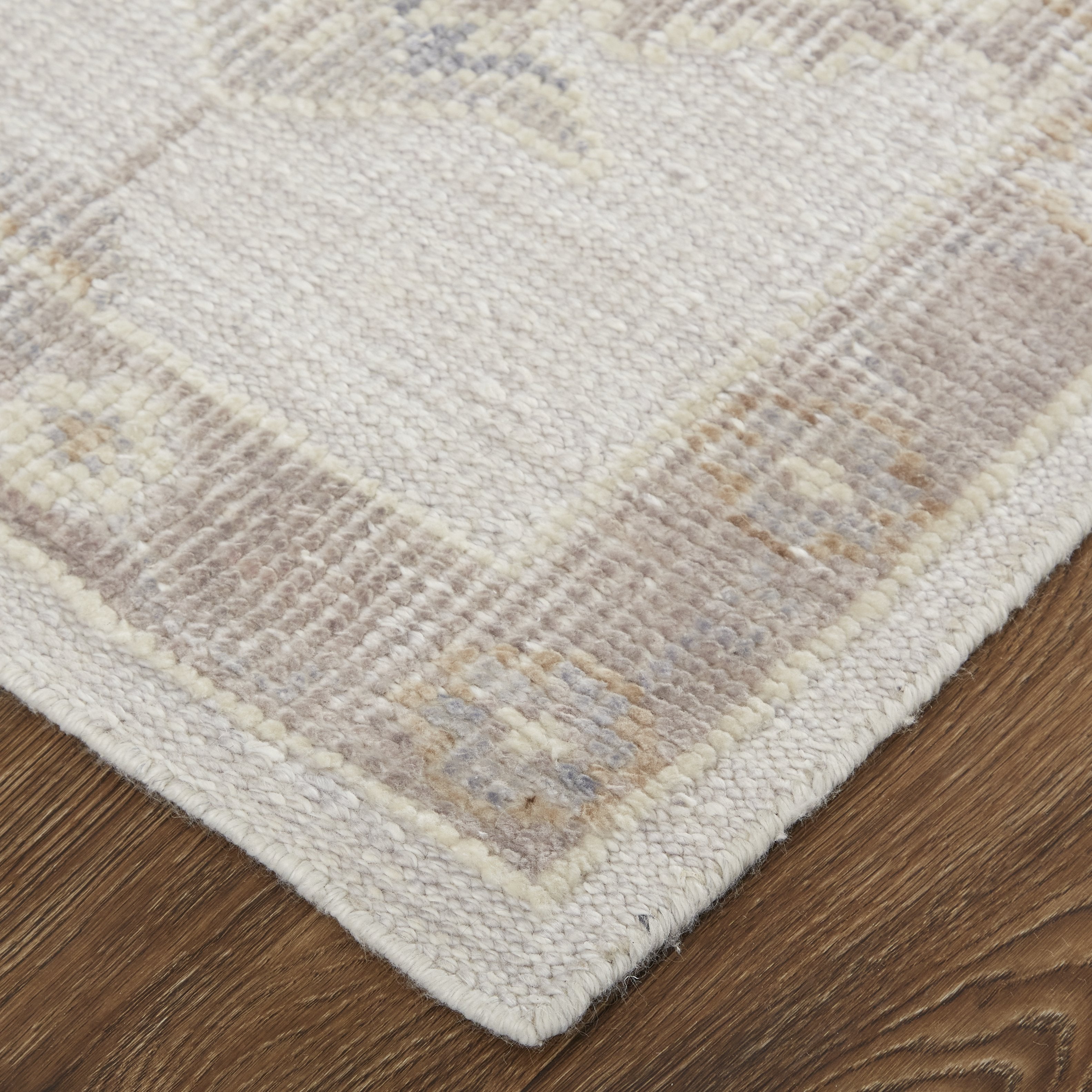 Feizy Wendover 6847F Rug in Gray / Tan