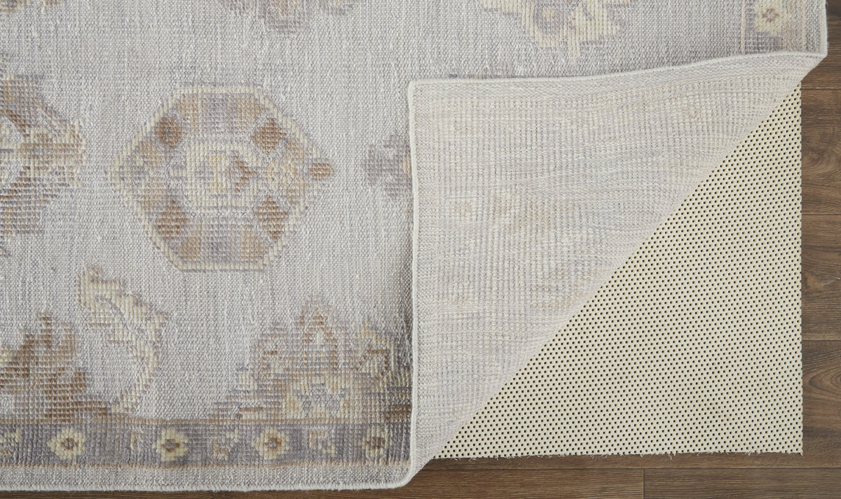 Feizy Wendover 6848F Rug in Gray / Ivory