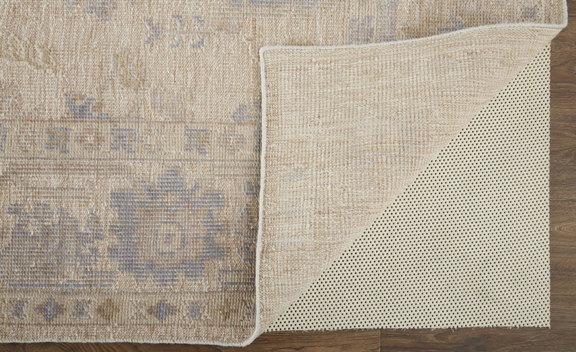 Feizy Wendover 6862F Rug in Tan / Blue