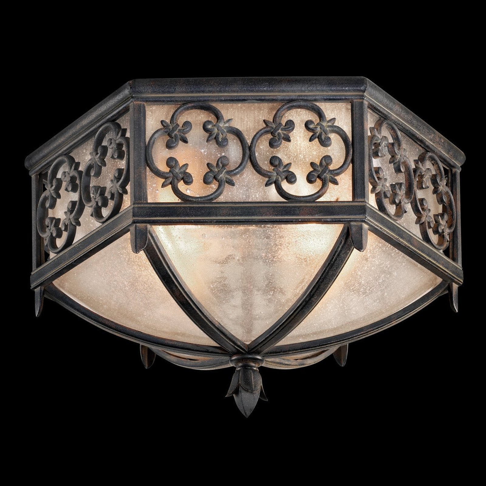 Fine Art Lighting Costa Del Sol 2 Light 16 inch Wrought Iron Outdoor Flush Mount