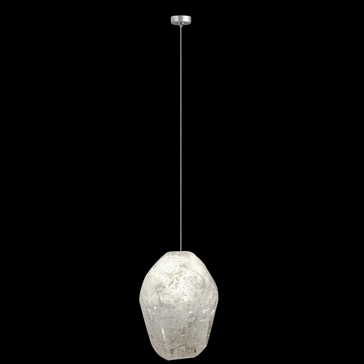Fine Art Natural Inspirations 4.75" Clear Quartz Round Drop Light