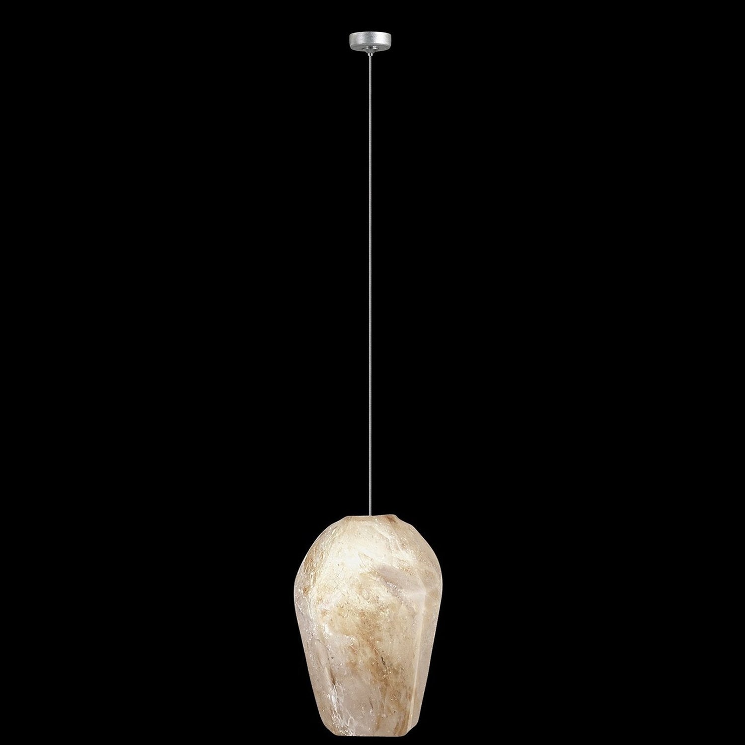 Fine Art Natural Inspirations 4.75" Natural Quartz Round Drop Light