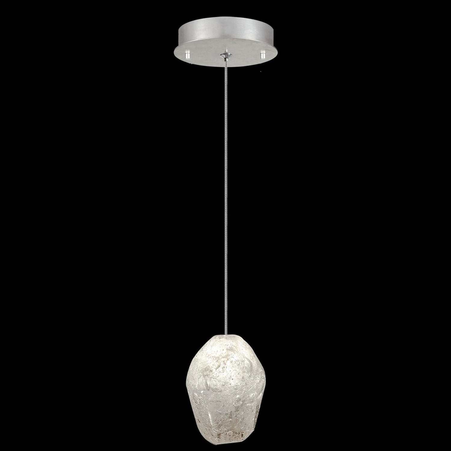 Fine Art Natural Inspirations 5.5" Clear Quartz Round Drop Light