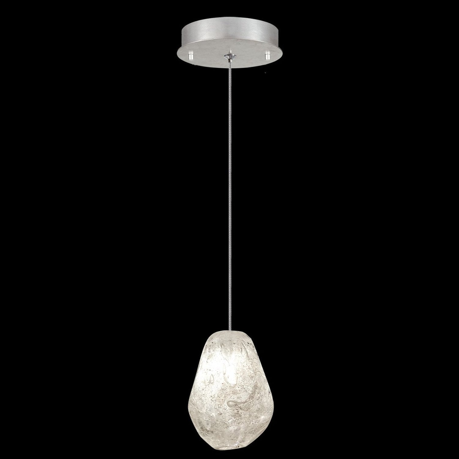 Fine Art Natural Inspirations 5.5" Clear Quartz Round Drop Light
