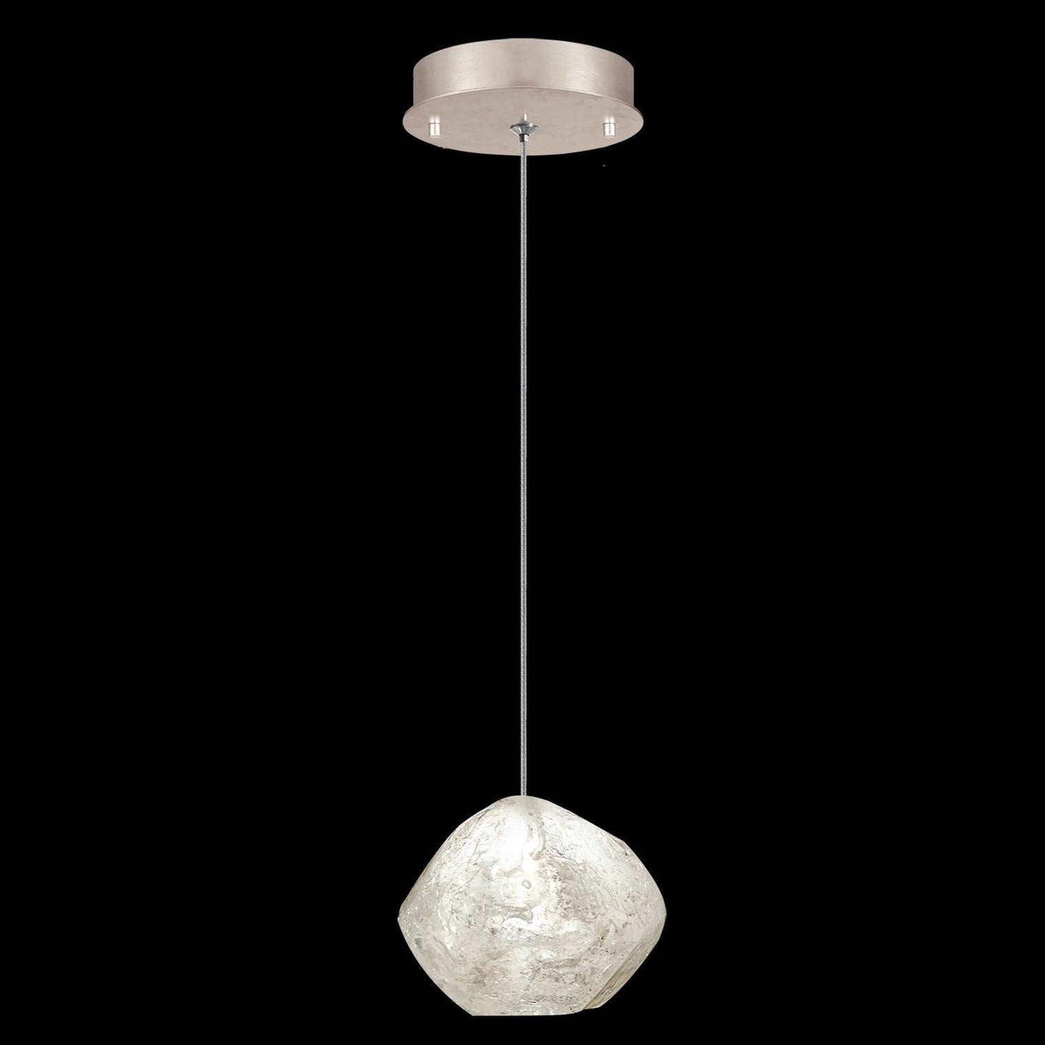Fine Art Natural Inspirations 5.5" Clear Quartz Round Drop Light