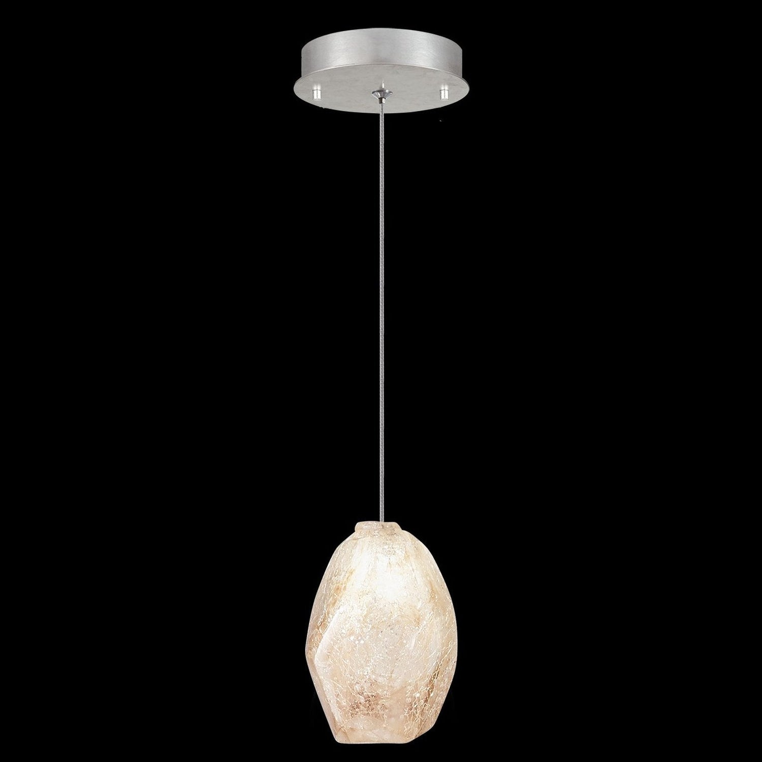 Fine Art Natural Inspirations 5.5" Natural Quartz Round Drop Light
